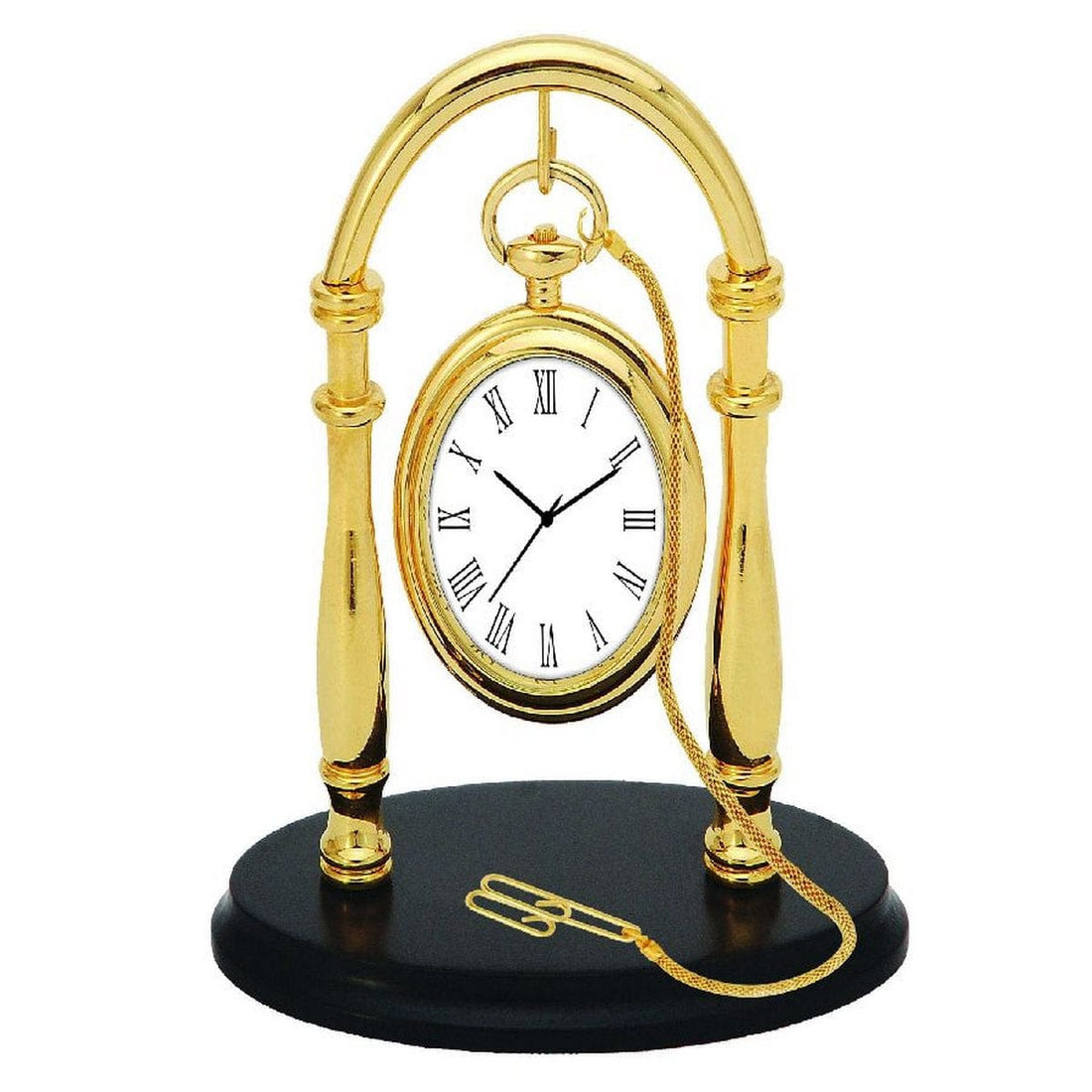 jags-mumbai Clock Making Material Table Top Victoria Analog Gold Clock