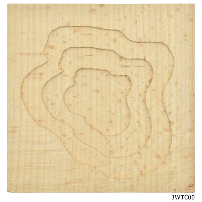 3D Wooden Tea Coaster Square 3WTC00