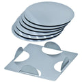 jags-mumbai Coasters Tea Coaster Steel Round 6-Piece Set