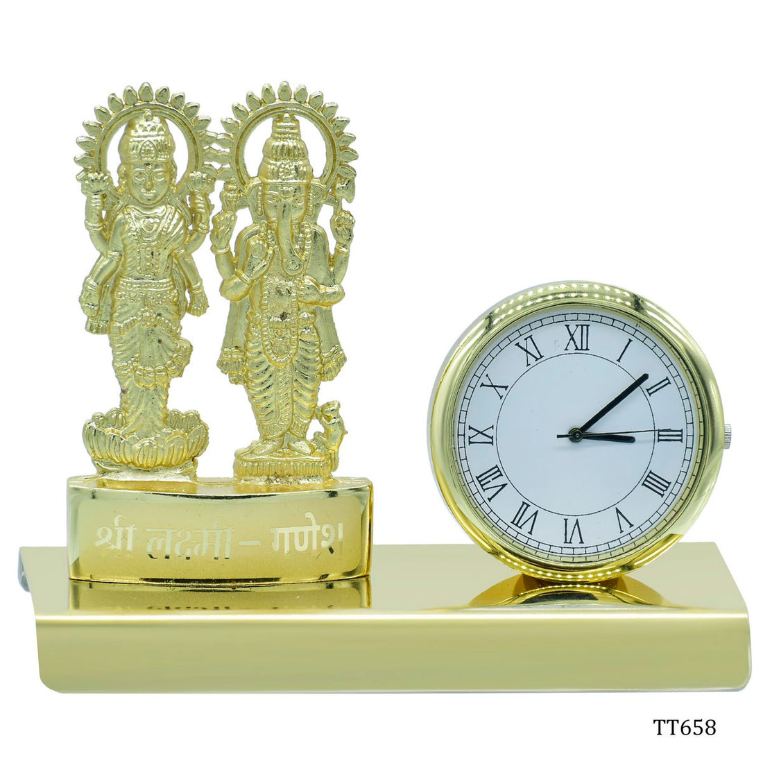 jags-mumbai Corporate Gift set Destop Top Gold Shri Laxmi Ganesh With Watch TT658