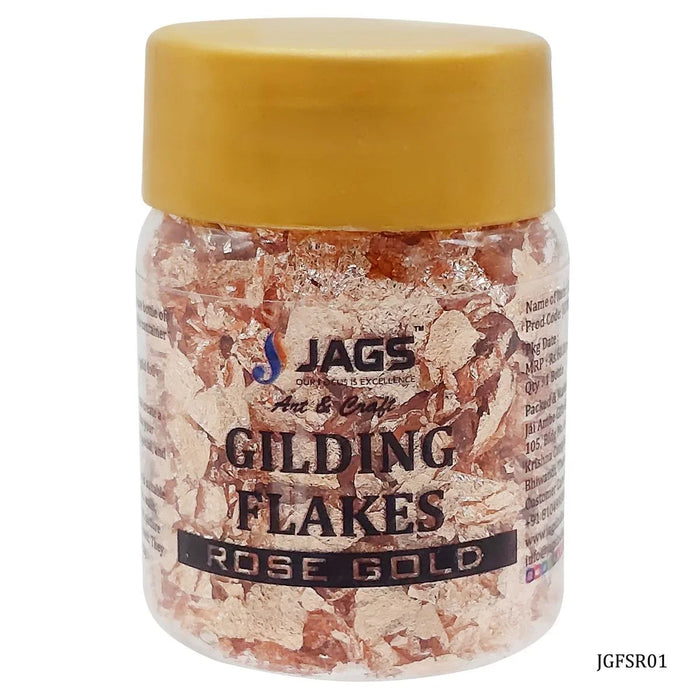 JAGS Gilding Flakes Small Bottle Rose Gold l pack of 1