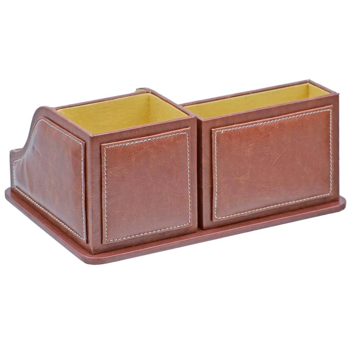 jags-mumbai Corporate Gift set Table Stationery Set Leatherite 4in1 Tan