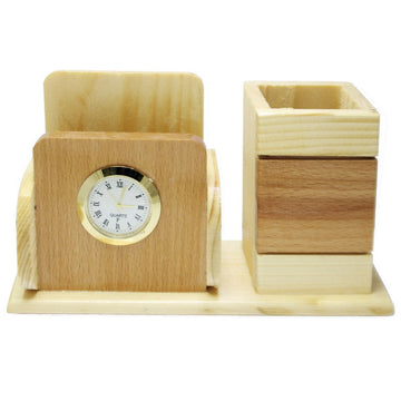 Wooden Table Top With Watch DW5136