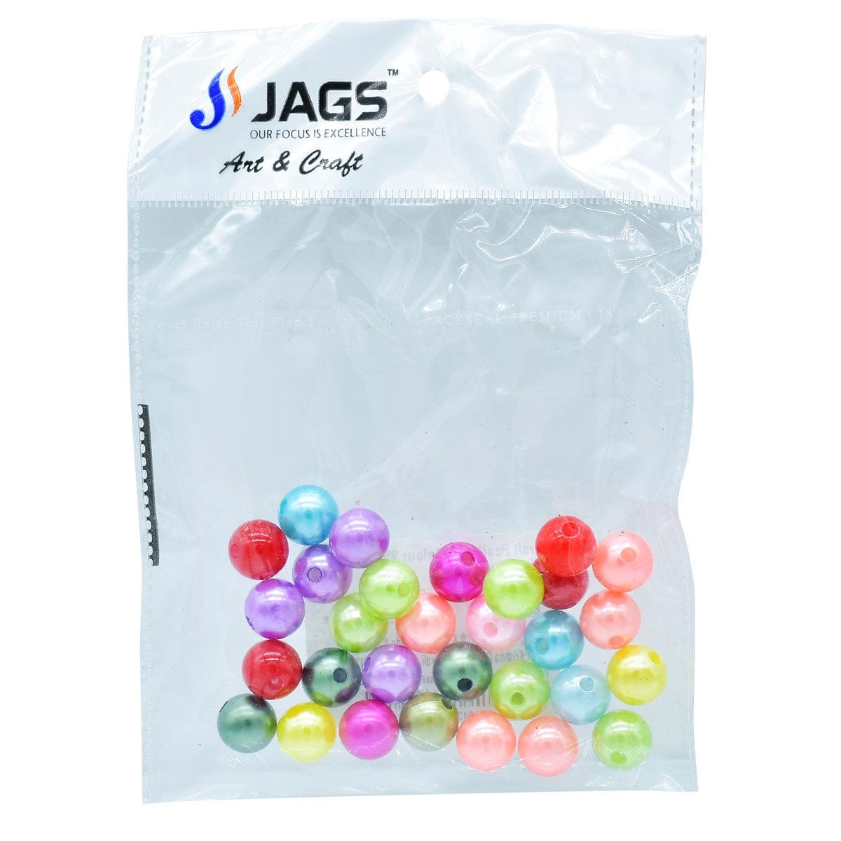 jags-mumbai Craft Accessories Jags Craft Beads Multi Colour 25gm 14MM CPMC-6