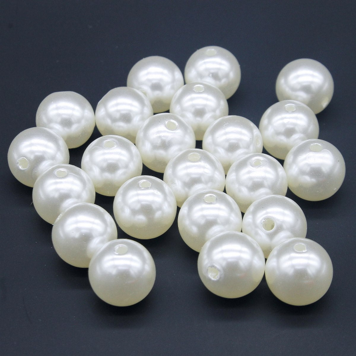 jags-mumbai Craft Accessories Jags Craft Beads Pearl Colour 14mm 25gm CPM-5