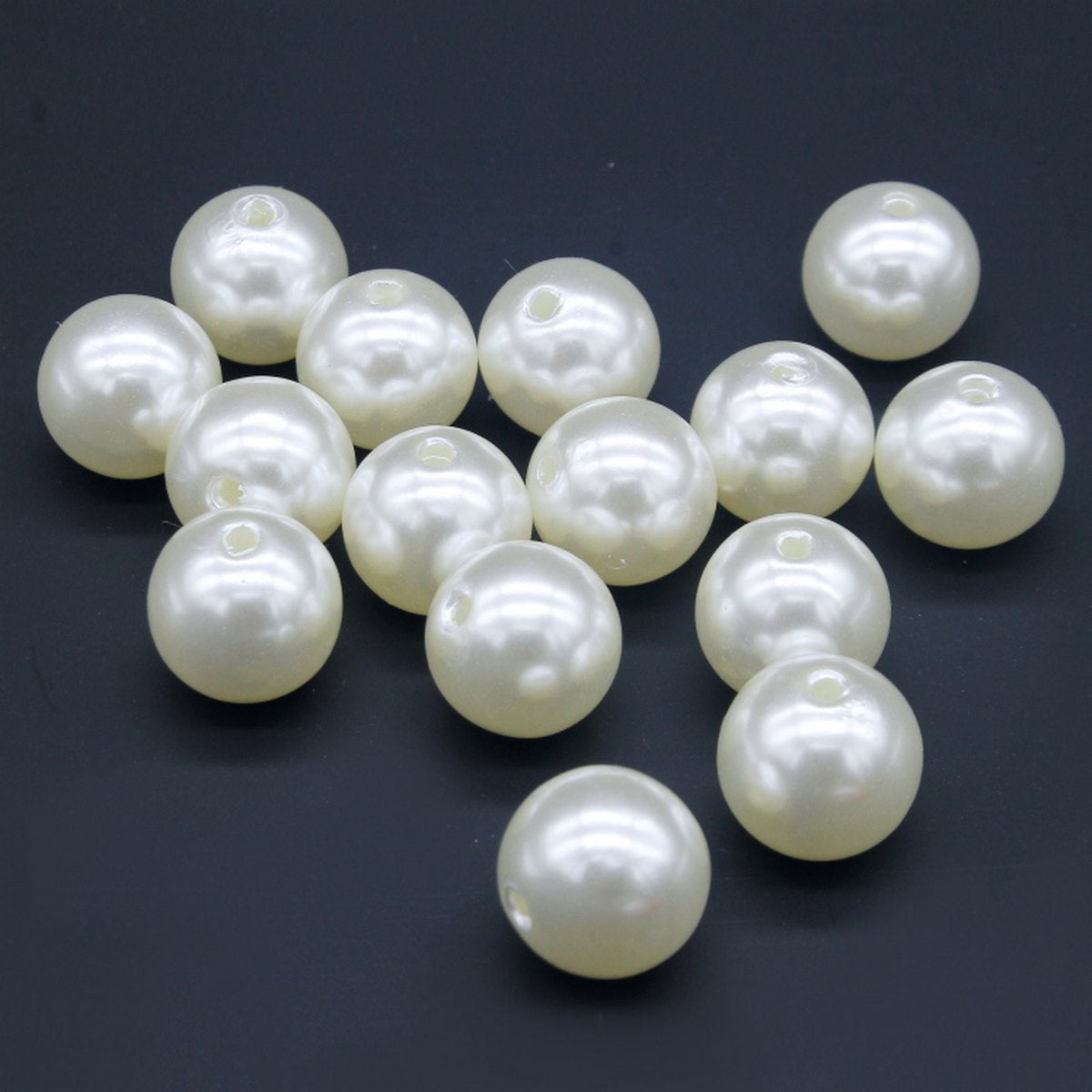 jags-mumbai Craft Accessories Jags Craft Beads Pearl Colour 16mm 25gm CPM-6
