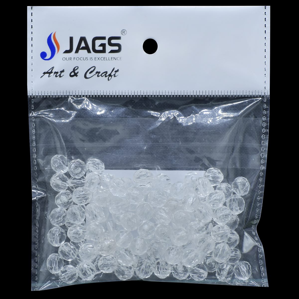 jags-mumbai Craft Accessories Jags Craft Crystal Beads 25gm 8MM JCCB01