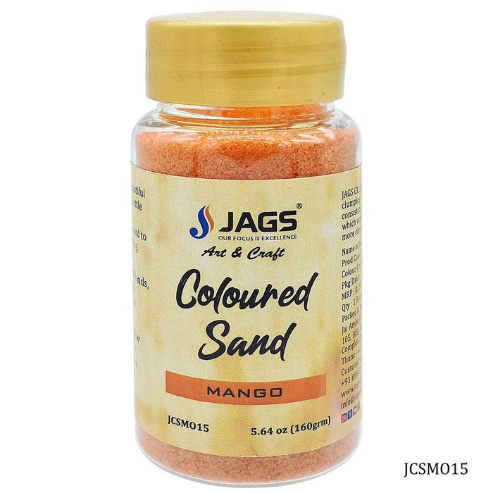 Jags Coloured Sand 160Gms Mango No.15 - Add a Bold and Bright Touch to Your Crafts and decoration