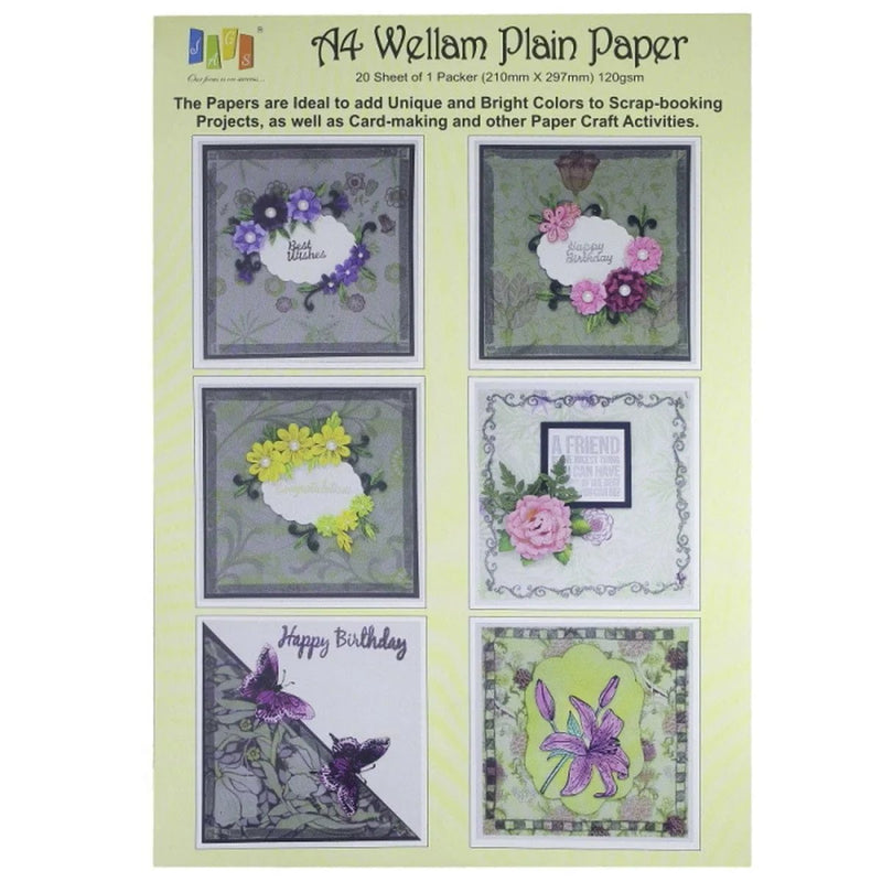 jags-mumbai Decorative Photo Frames Wellam Paper Plain A4 Blue 120gsm (Pack of 5)