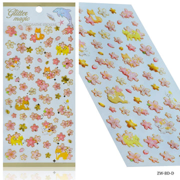 Sakura Decorative Stickers- Contain 1 Unit sheet