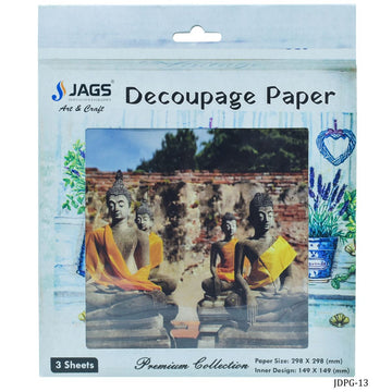 jags-mumbai Decoupage Jags Decoupage Paper 4Pictures Budha JDPG-13