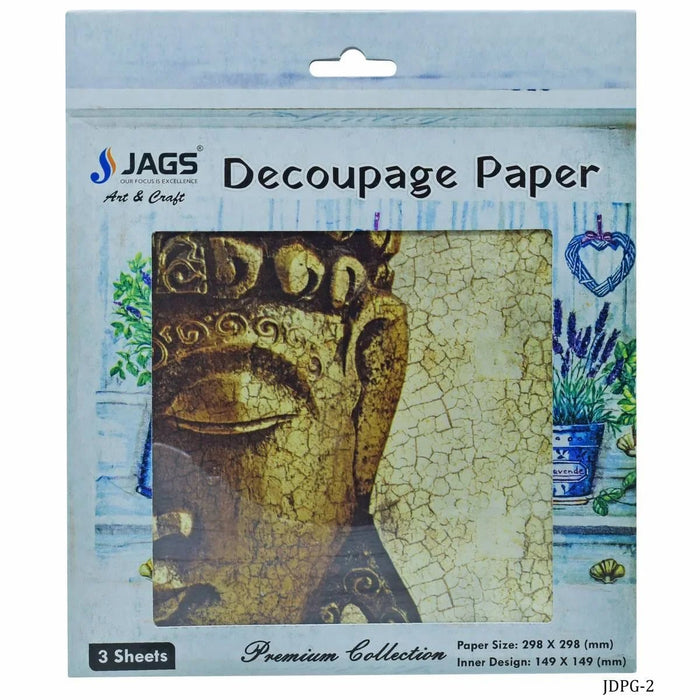 Jags Decoupage Paper Crackle Buddha  JDPG-2