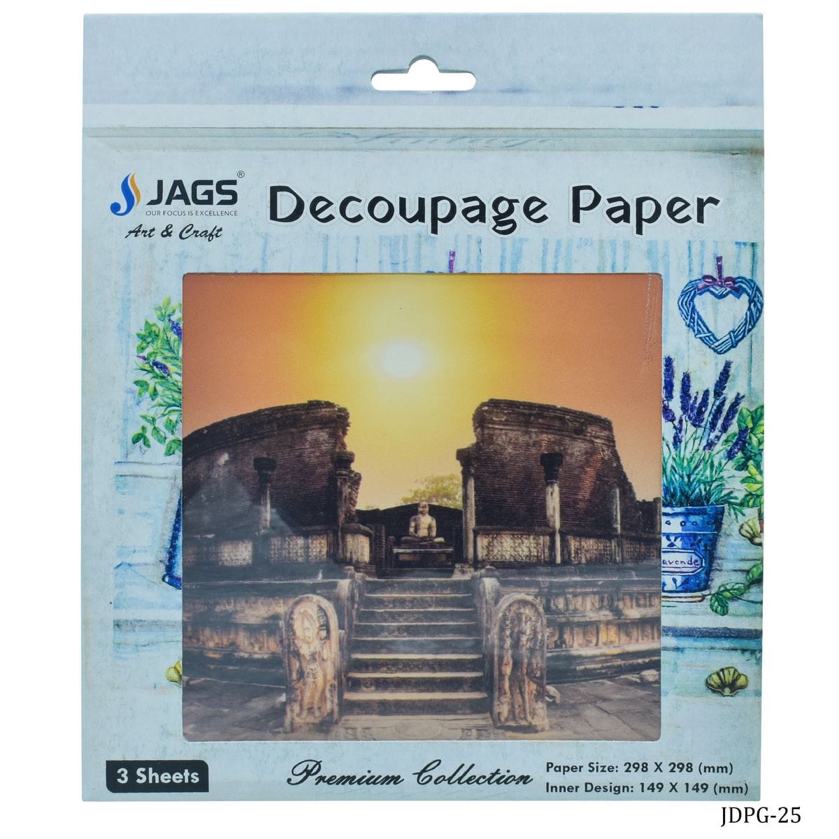 jags-mumbai Decoupage Jags Decoupage Paper Fort With Buddha JDPG-25