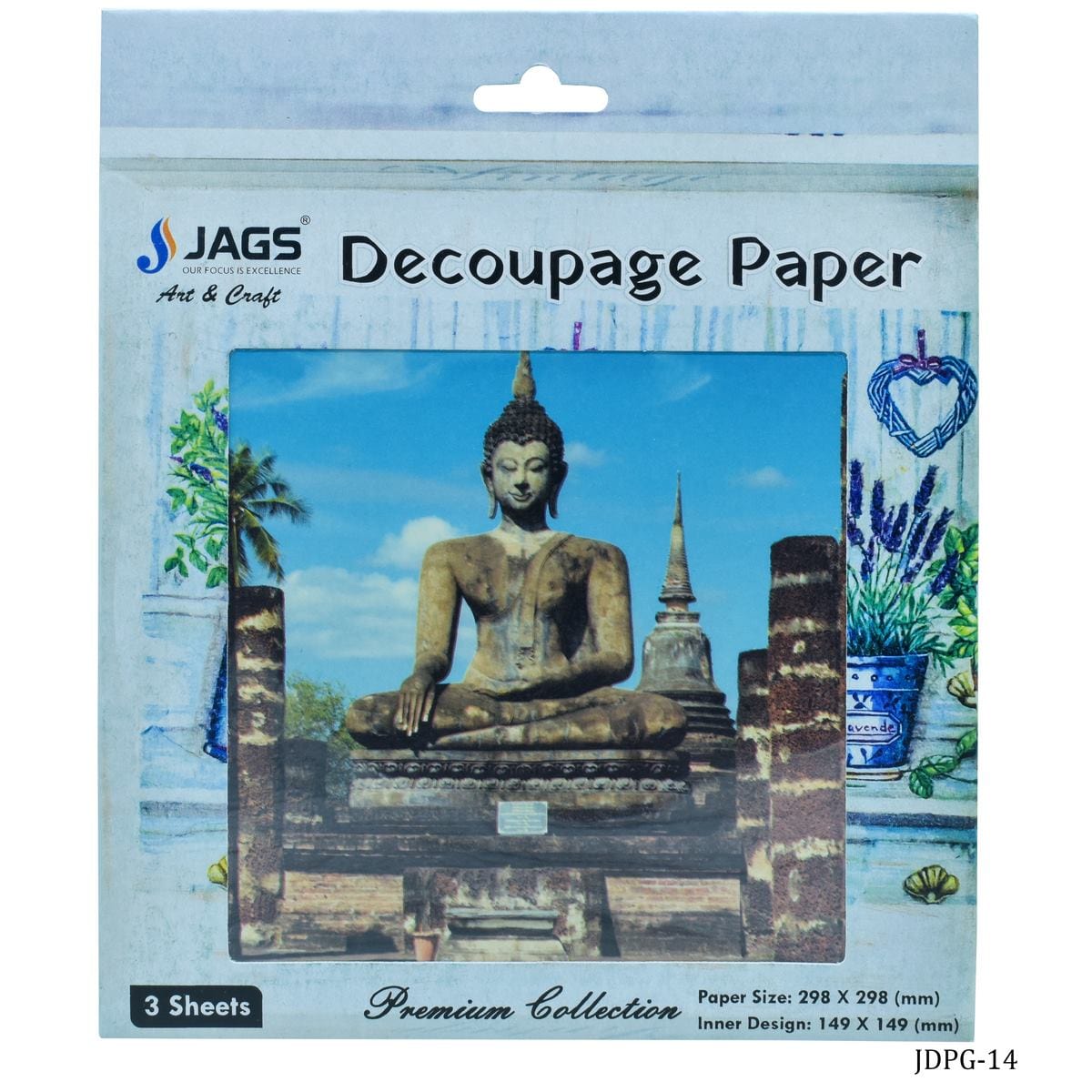 jags-mumbai Decoupage Jags Decoupage Paper Gautam Lord Buddha JDPG-14