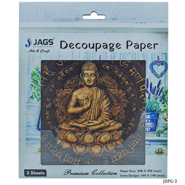 Jags Decoupage Paper Gautam Lord Buddha JDPG-3