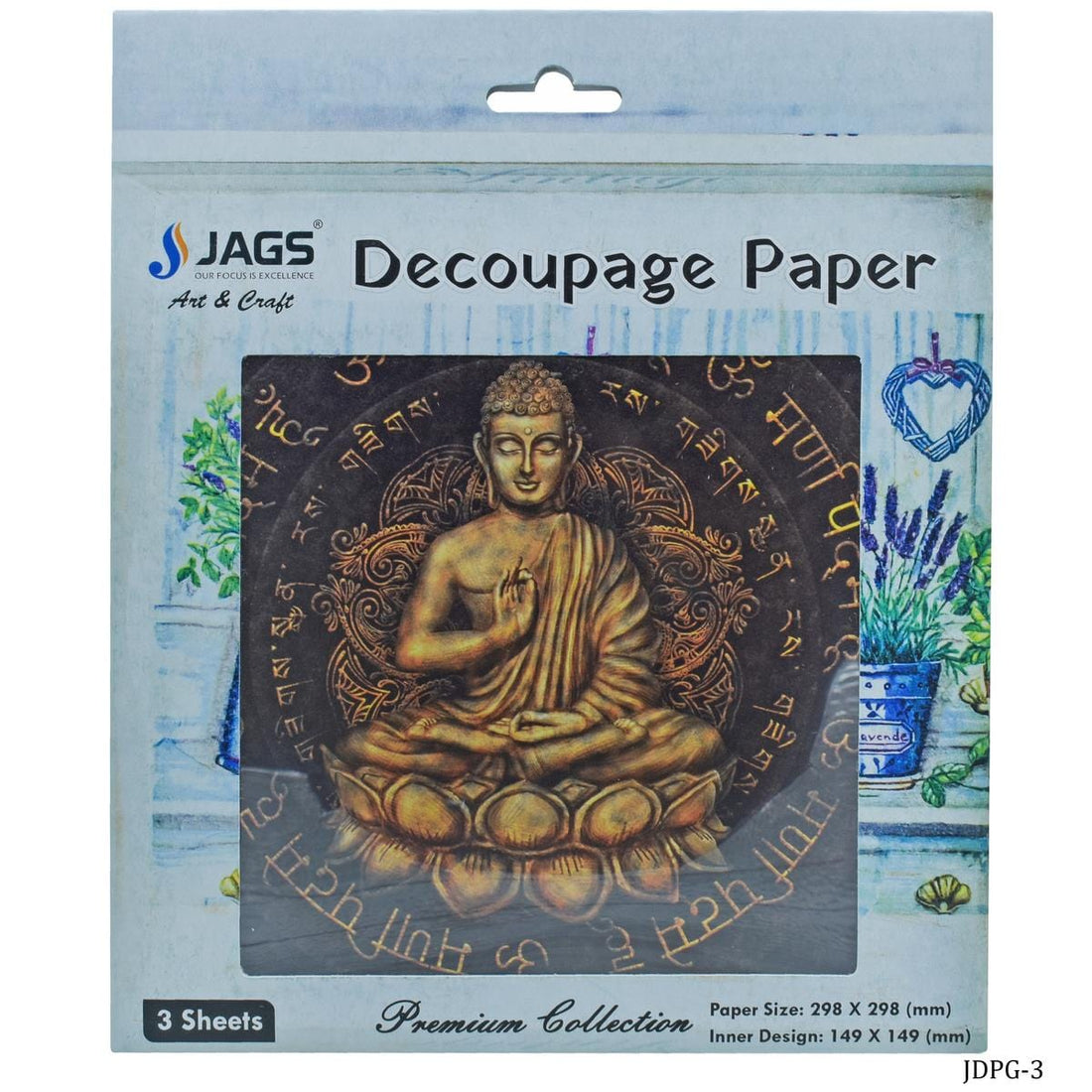 jags-mumbai Decoupage Jags Decoupage Paper Gautam Lord Buddha JDPG-3