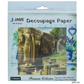 Jags Decoupage Paper Gautam Lord Buddha JDPG-36
