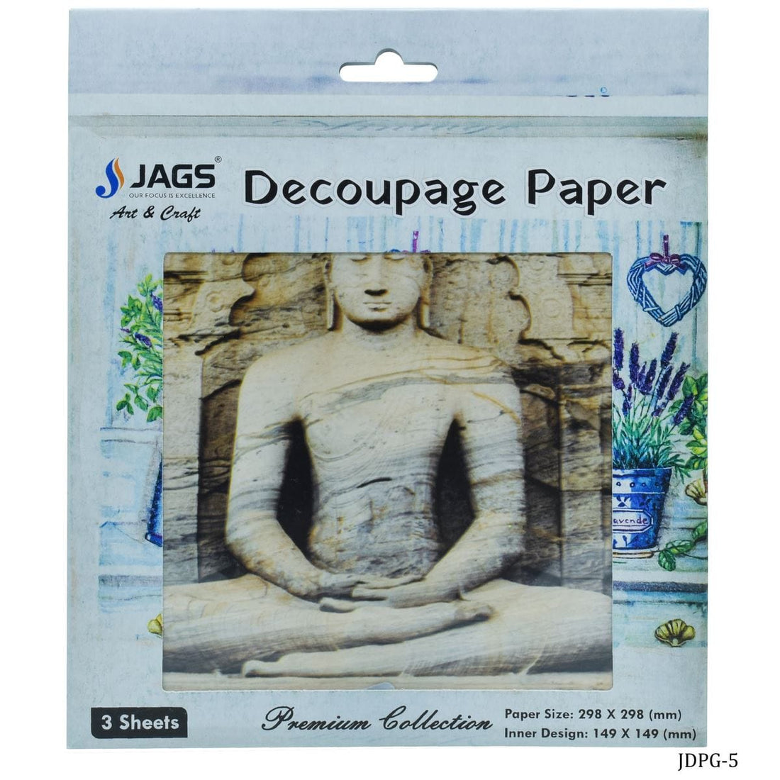 jags-mumbai Decoupage Jags Decoupage Paper Gautam Lord Buddha JDPG-5