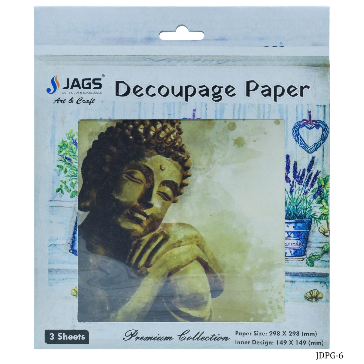 jags-mumbai Decoupage Jags Decoupage Paper Gautam Lord Buddha JDPG-6