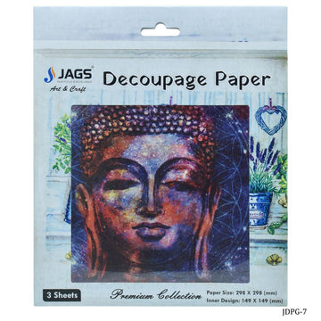 Jags Decoupage Paper Gautam Lord Buddha JDPG-7