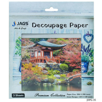 Jags Decoupage Paper Japanese Temple JDPG-35