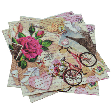 Jags Decoupage Paper Rose With Post JDPG-34