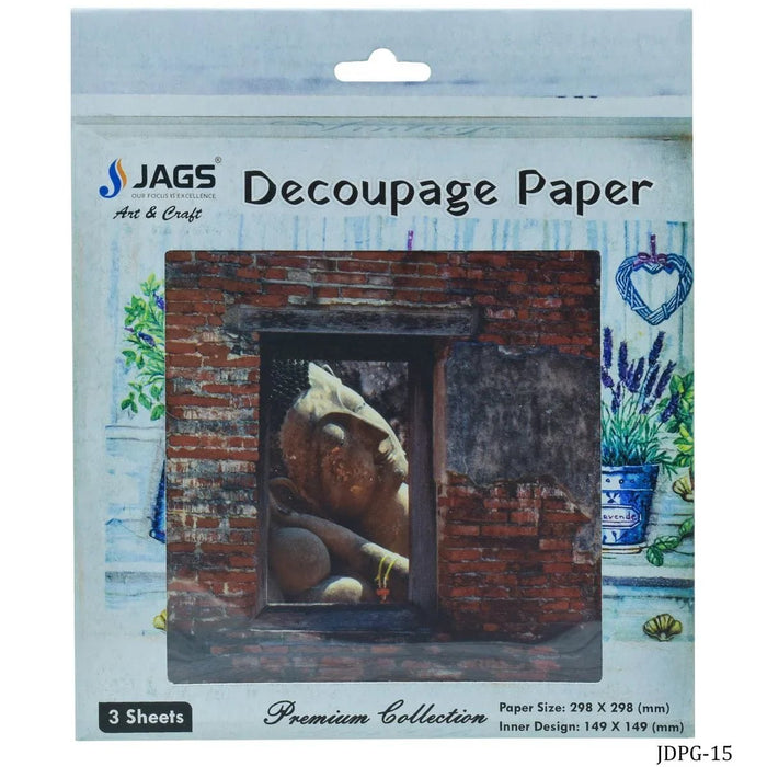 Jags Decoupage Paper V Window Buddha  JDPG-15