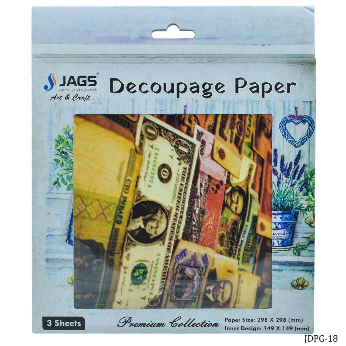 jags-mumbai Decoupage Jags Decoupage Paper Vintage Currency JDPG-18