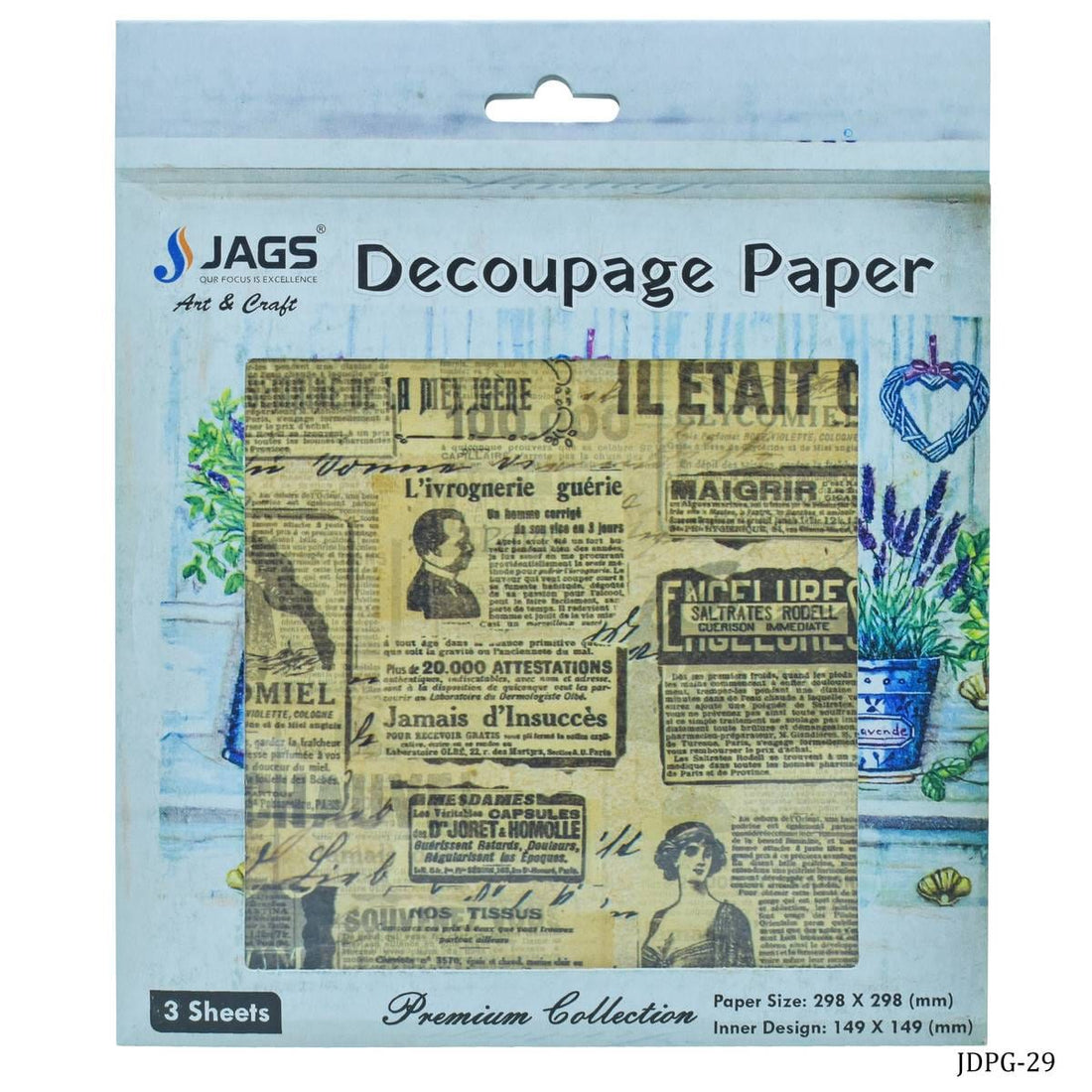 jags-mumbai Decoupage Jags Decoupage Paper Vintage News Paper JDPG-29