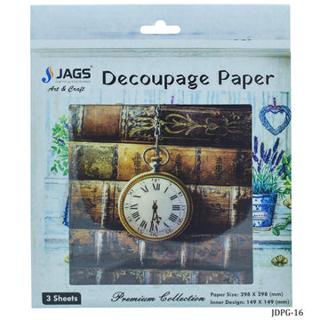 Jags Decoupage Paper Vintage Watch JDPG-16