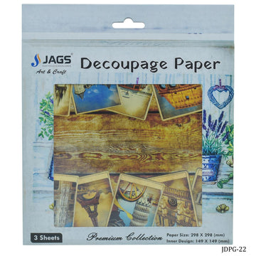 Jags Decoupage Paper Vintage Word JDPG-22