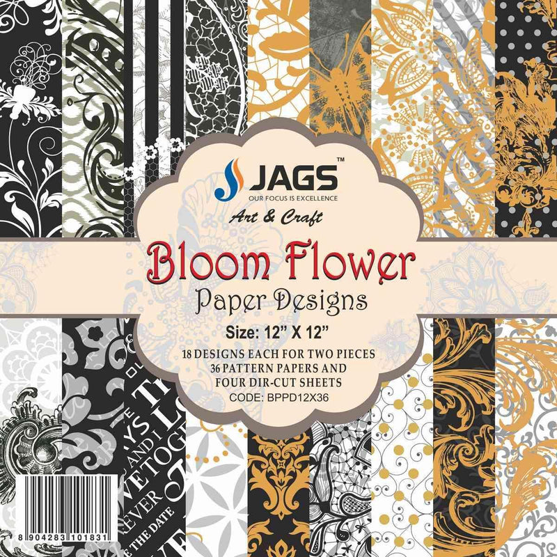 jags-mumbai Designed Paper Designer Paper Pack for Scrapbooking and Greeting Cards 12x12 Inches