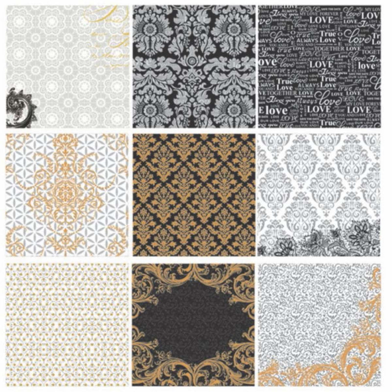 jags-mumbai Designed Paper Designer Paper Pack for Scrapbooking and Greeting Cards 12x12 Inches