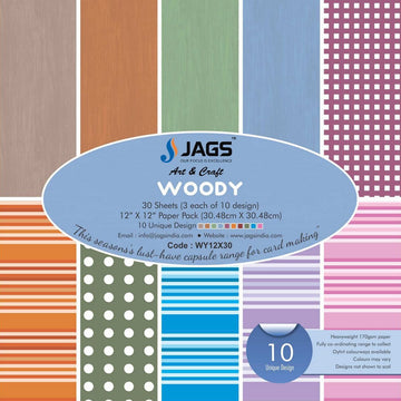 Designer Paper Pack for Scrapbooking and Greeting Cards 12x12 Inches