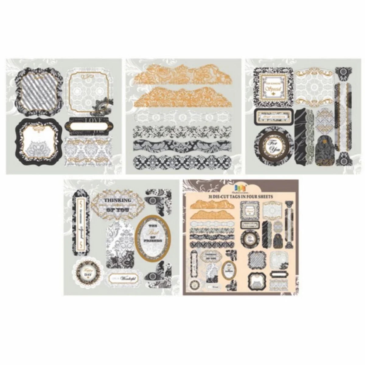 jags-mumbai Designed Paper Designer Paper Pack for Scrapbooking and Greeting Cards 8X8 inches
