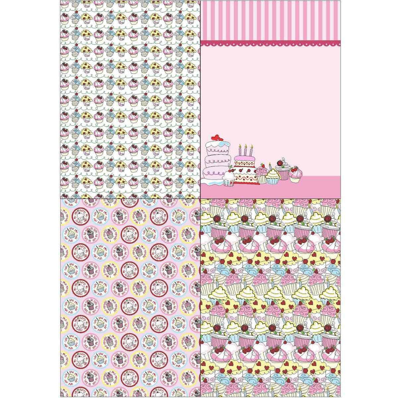 jags-mumbai Designed Paper Paper Jags A4 Cup Cakes-30D