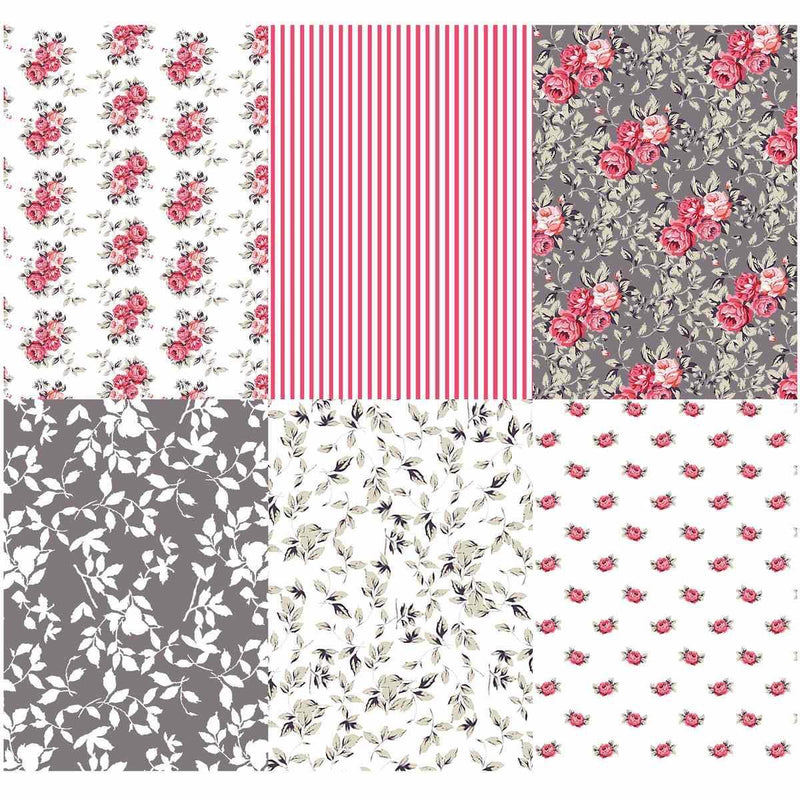 jags-mumbai Designed Paper Paper Jags A4 Grey Blooming