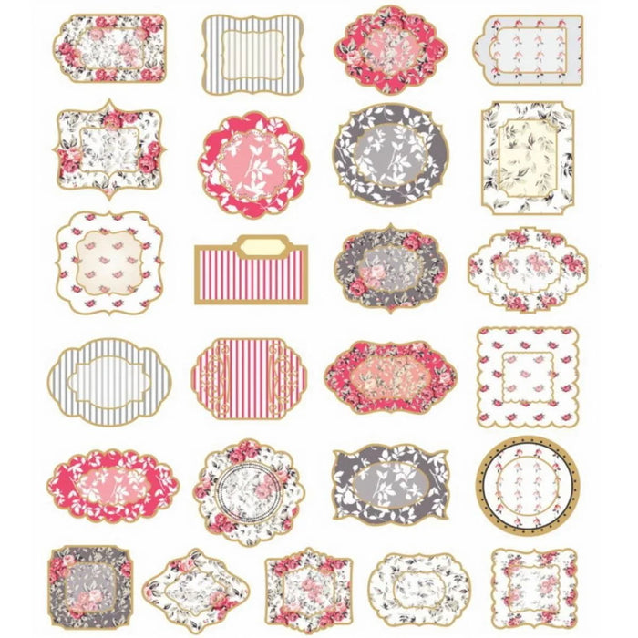 Die Cut & Tags Jags Grey Blooming-1 DCTGB-1