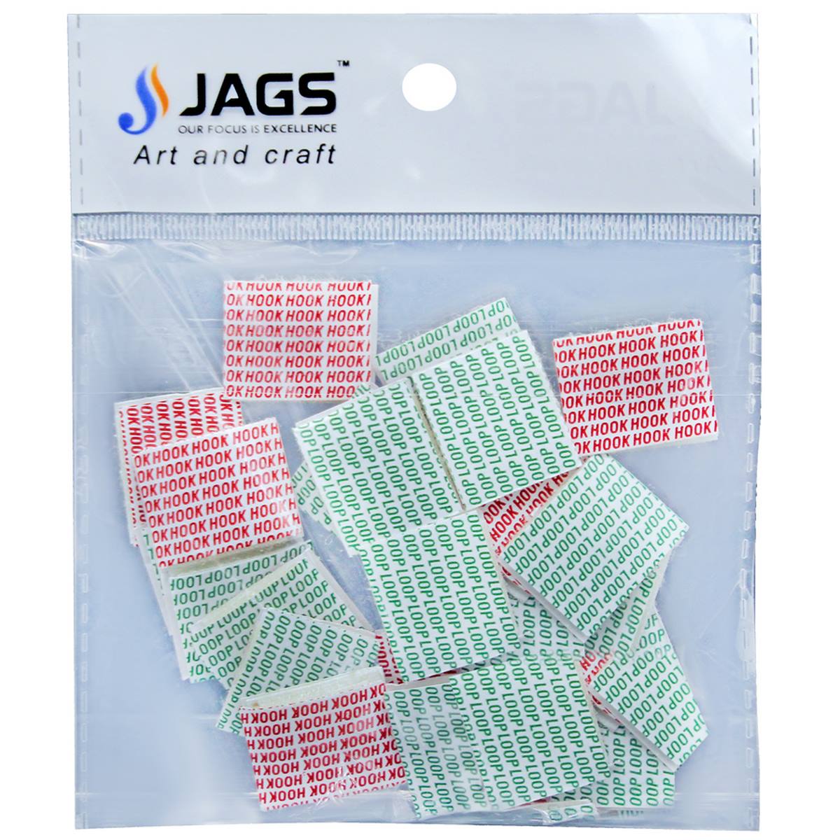 jags-mumbai DIY Craft raw material Velcro Square (20X20MM 24 Pcs)