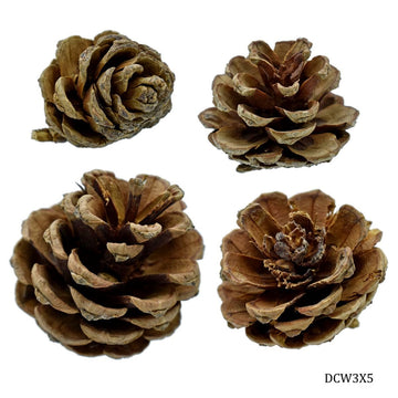 jags-mumbai DIY Craft raw material Wooden Pinecones | DIY Craft  (4Pc) 3x5cm