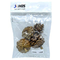 jags-mumbai DIY Craft raw material Wooden Pinecones | DIY Craft  (4Pc) 3x5cm