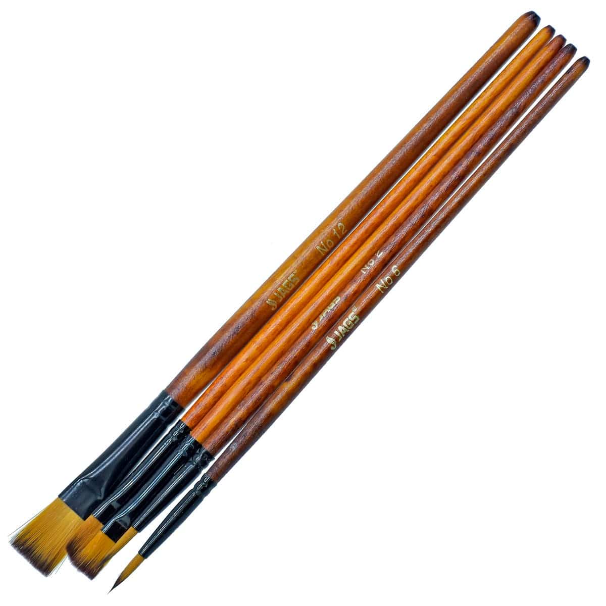 jags-mumbai Drawing Brushes & Holders Jags Painting Brush Set Of 5Pcs JAGSA01
