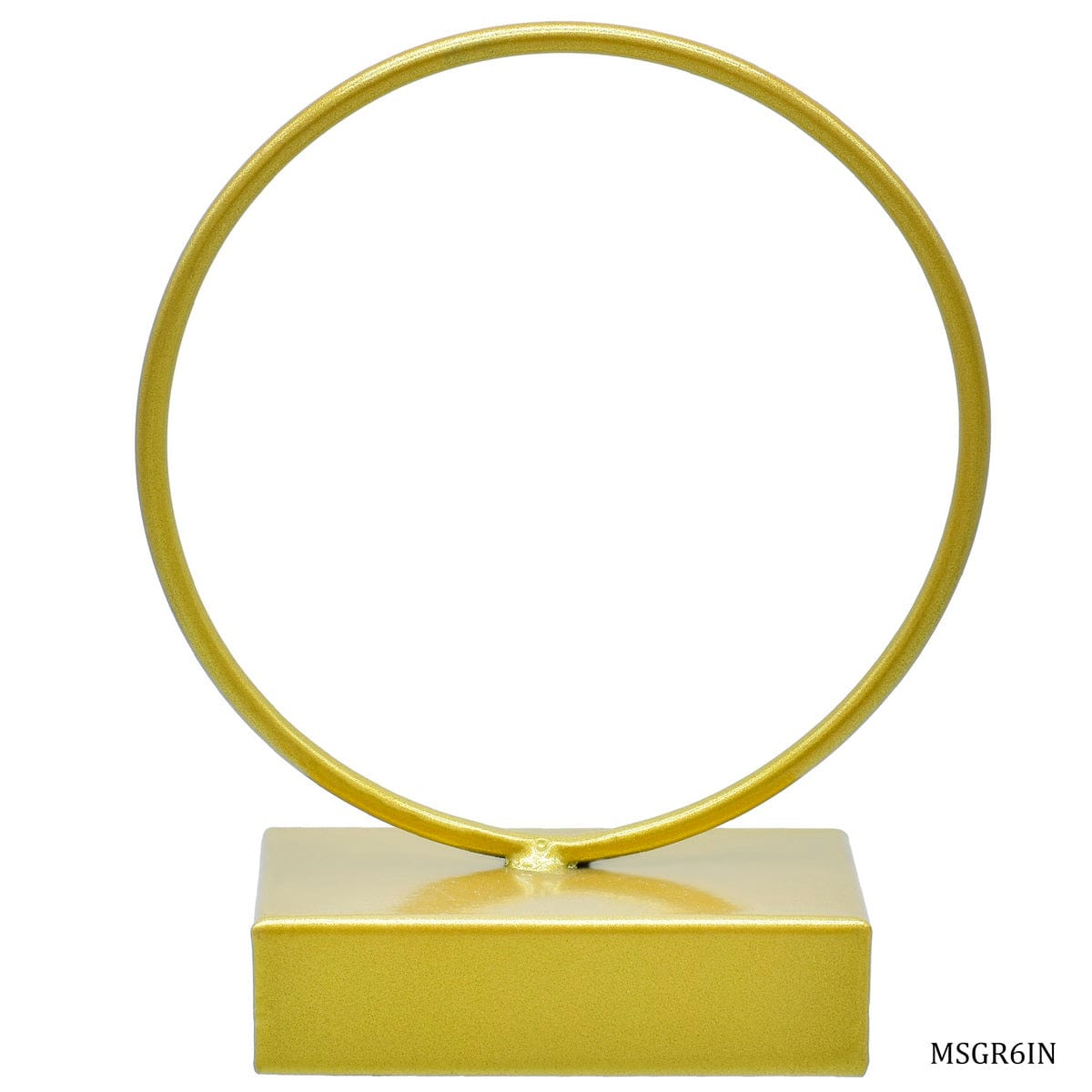 jags-mumbai Easel Elegant Gold Round Metal Stand - 6 Inch Diameter, Contain 1 Unit