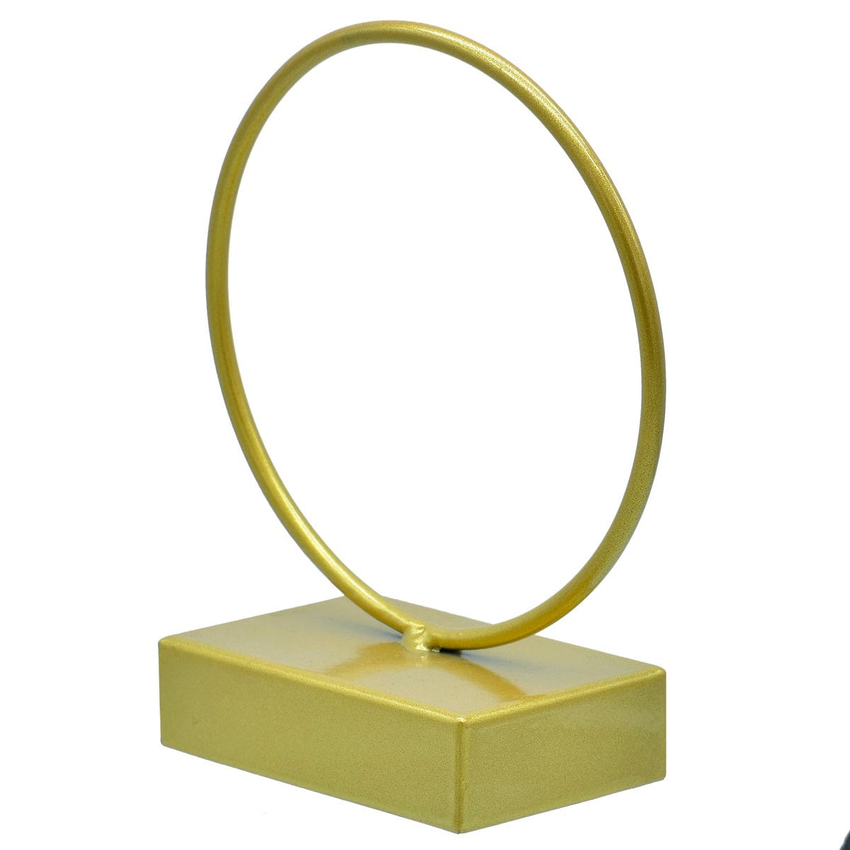 jags-mumbai Easel Elegant Gold Round Metal Stand - 6 Inch Diameter, Contain 1 Unit