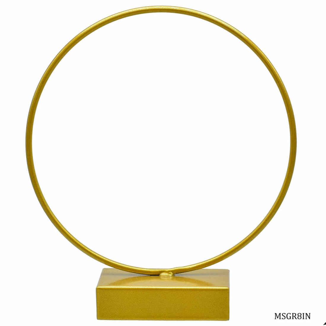 jags-mumbai Easel Glamorous Gold Round Metal Stand - 8 Inch Diameter, Contain 1 Unit