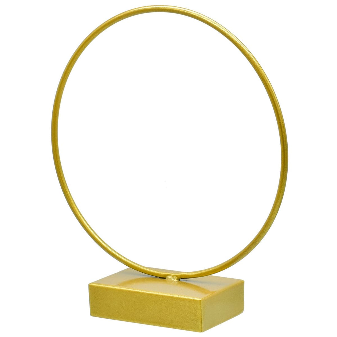 jags-mumbai Easel Glamorous Gold Round Metal Stand - 8 Inch Diameter, Contain 1 Unit