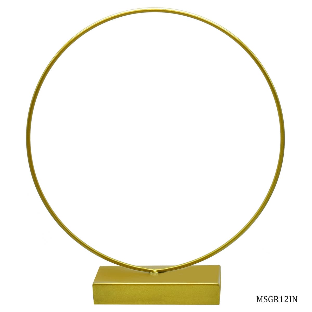 jags-mumbai Easel Luxurious Gold Round Metal Stand - 12 Inch Diameter, Contain 1 Unit