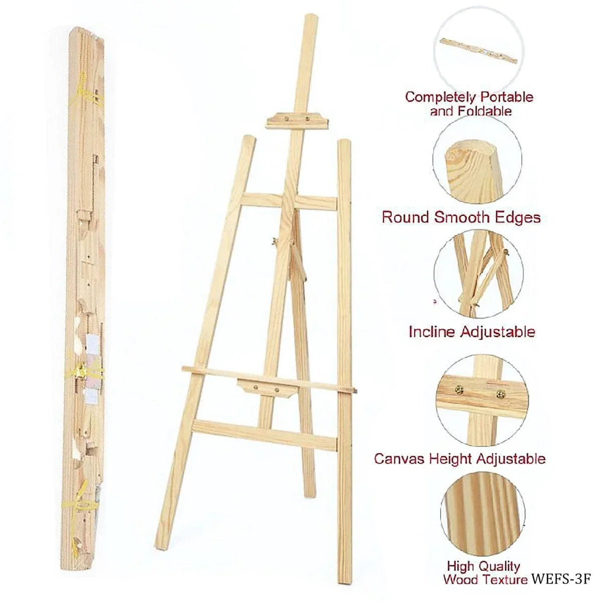 jags-mumbai Easel Versatile Wooden Easel Frame Stand 70cm (WE70CM)