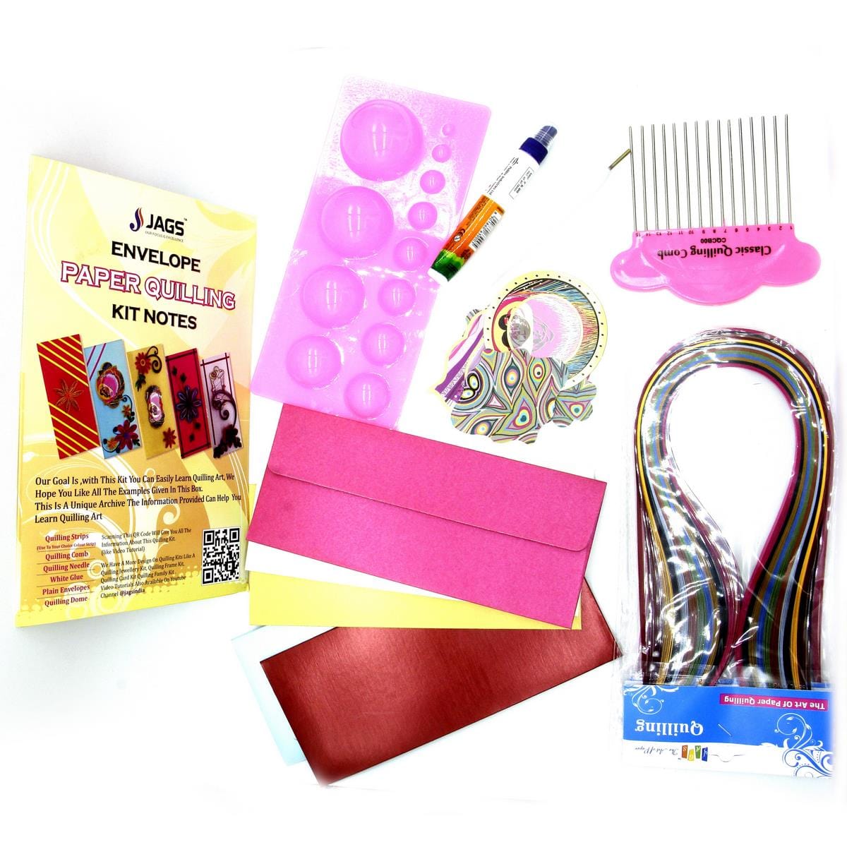 jags-mumbai Envelopes Jags Envelope Paper Quilling Kit JEPQ00- Perfect for DIY Crafts & Projects