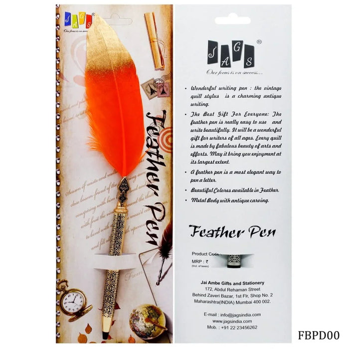 Feather Ball Pen Design Gold